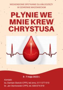 Weekendowe spotkanie dla młodzieży, 5-7 maja 2023 r. - Ożarów Mazowiecki  @ Ożarów Mazowiecki